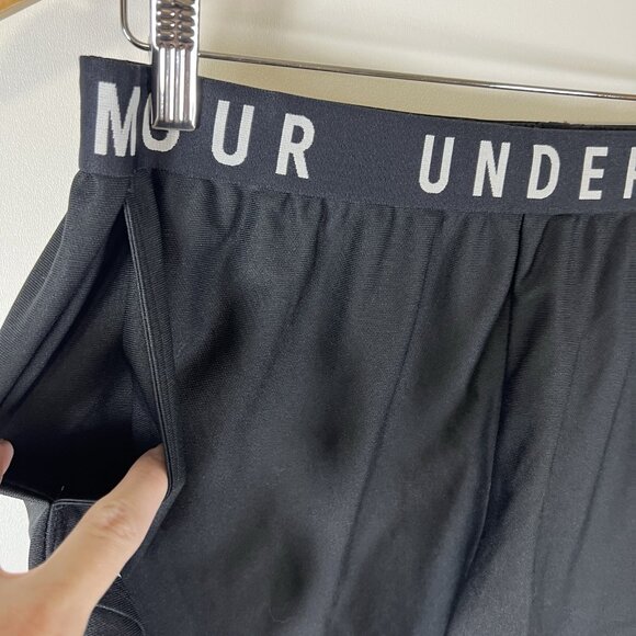 UNDER ARMOUR Womens Graphic Sport Shorts XL Black Athletic Workout Loose Fit - Picture 2 of 4